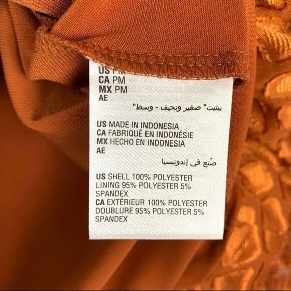 NWT Alfani Rare Earth Toasted Ginger Burnt Orange Flutter Flare Sleeve Blouse - Picture 8 of 9